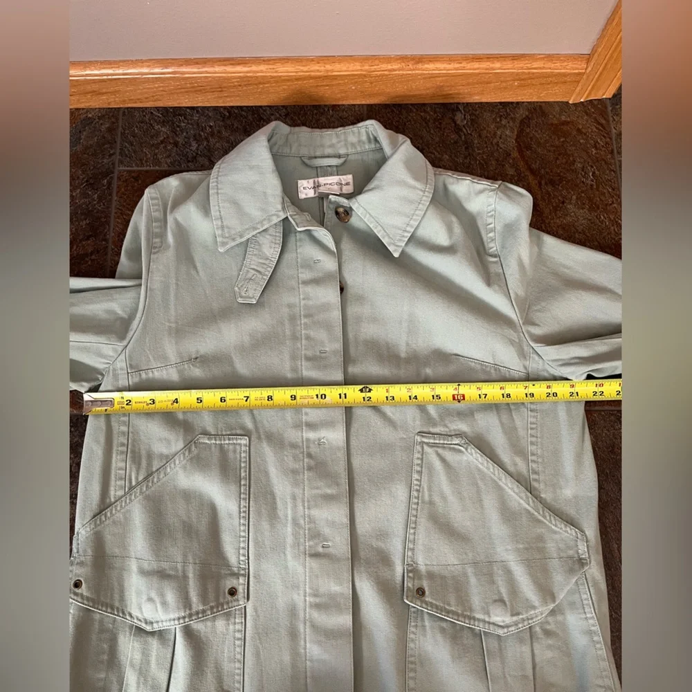 New Evan-Picone Heritage green 100% cotton  polished casual button jacket. 10.